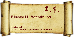 Pimpedli Verbéna névjegykártya